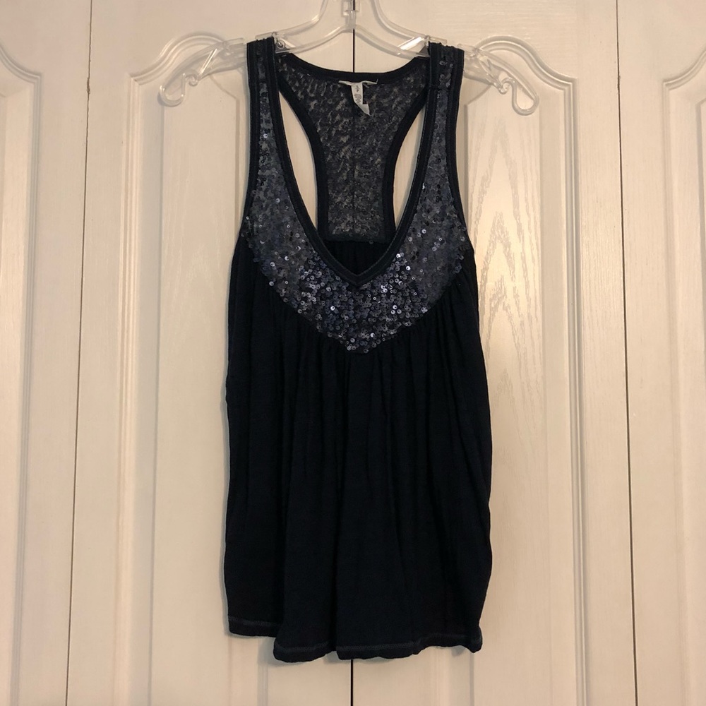 Aeropostale blue sequence tank top